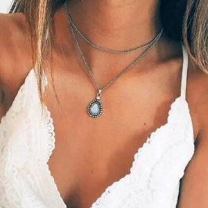 Boho Teardrop Choker Necklace